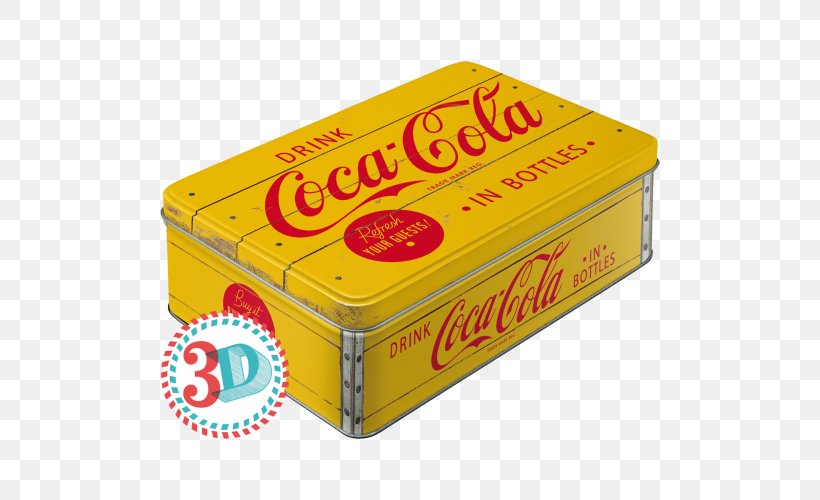 Coca-Cola Fizzy Drinks Tin Box, PNG, 500x500px, Cocacola, Box, Coca, Cola, Drink Download Free