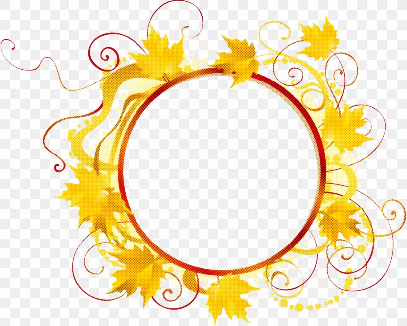 Floral Circle, PNG, 1279x1024px, Picture Frames, Floral Design, Meter, Yellow Download Free