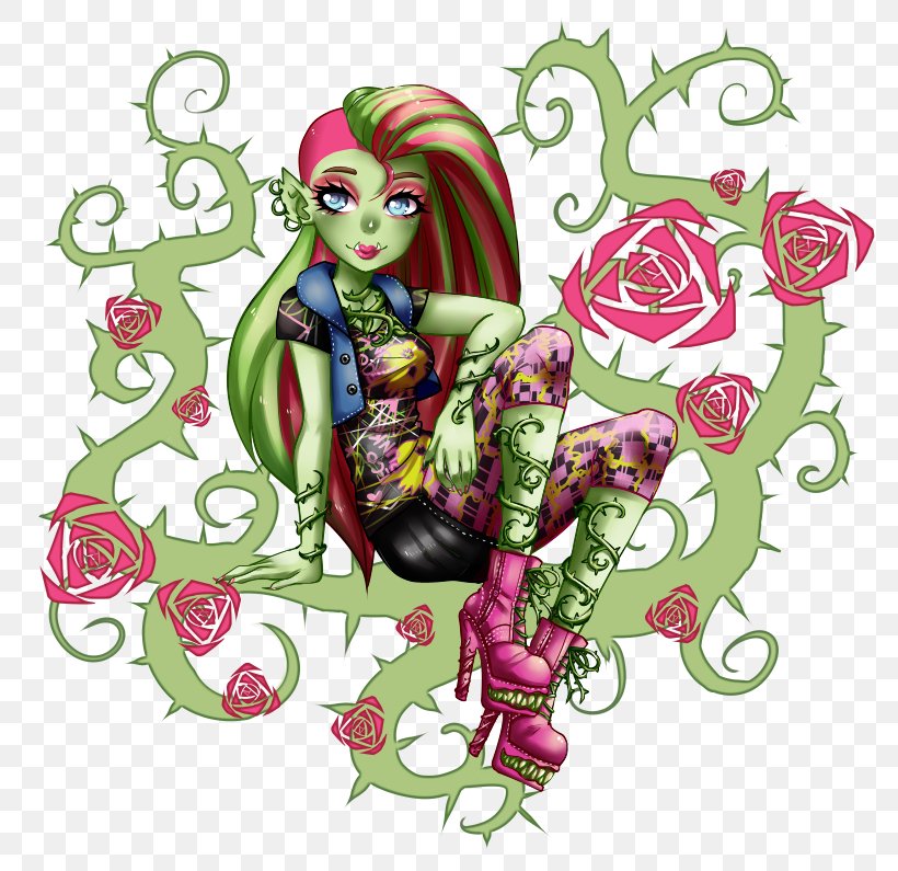 Floral Design DeviantArt Monster High Doll, PNG, 800x795px, Floral Design, Art, Artist, Deviantart, Doll Download Free