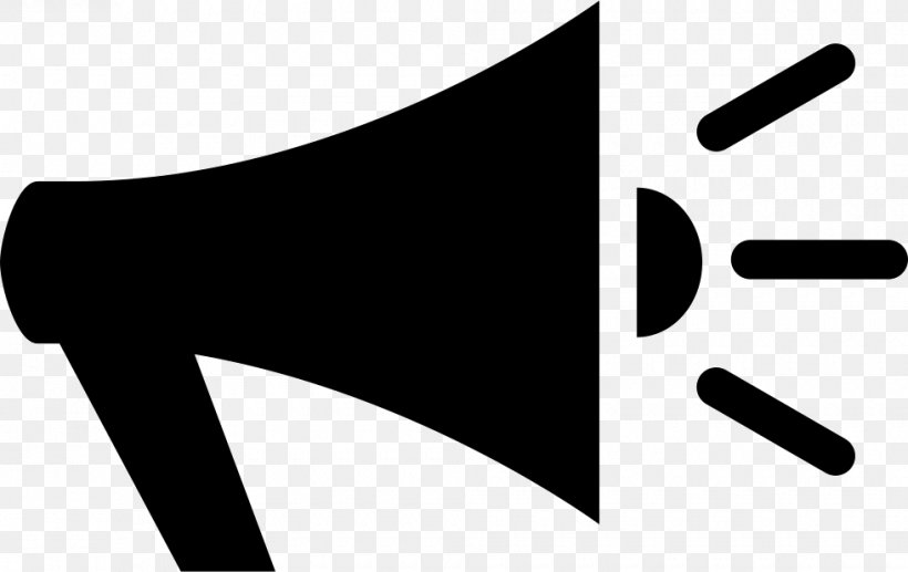 Megaphone Clip Art, PNG, 980x618px, Megaphone, Black, Black And White, Brand, Drawing Download Free