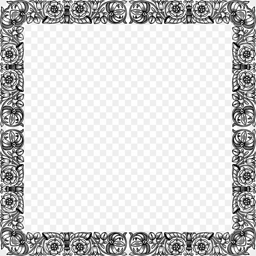 Picture Frames Clip Art, PNG, 2328x2328px, Picture Frames, Area, Art, Black, Black And White Download Free