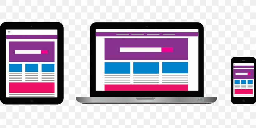 Responsive Web Design Web Development Web Page, PNG, 1280x640px, Responsive Web Design, Brand, Communication, Contact Page, Display Device Download Free
