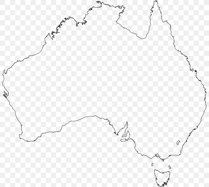 Australia Clip Art, PNG, 800x736px, Australia, Area, Black, Black And White, Border Download Free