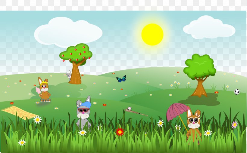 Landscape Summer Clip Art, PNG, 2400x1491px, Landscape, Art, Biome, Cartoon, Comics Download Free