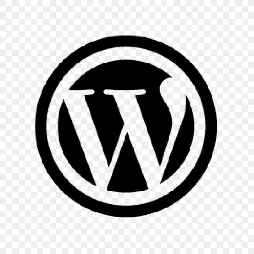 Wordpress Logo, PNG, 1024x1024px, Wordpress, Blackandwhite, Blog, Content Management System, Emblem Download Free