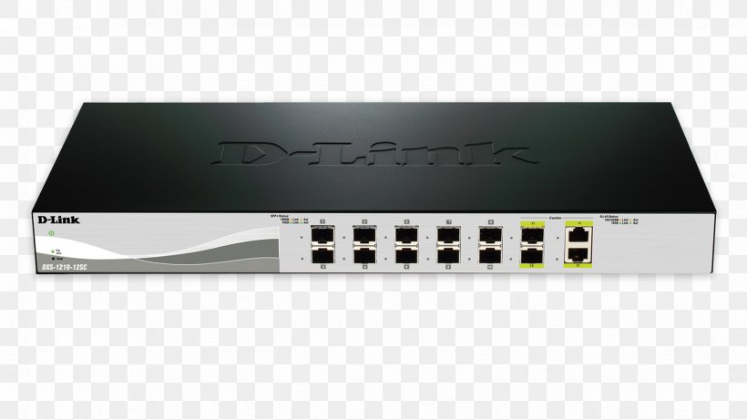 10 Gigabit Ethernet Network Switch D-Link Small Form-factor Pluggable Transceiver, PNG, 1664x936px, 10 Gigabit Ethernet, Audio Receiver, Cable Converter Box, Computer Network, Computer Networking Download Free