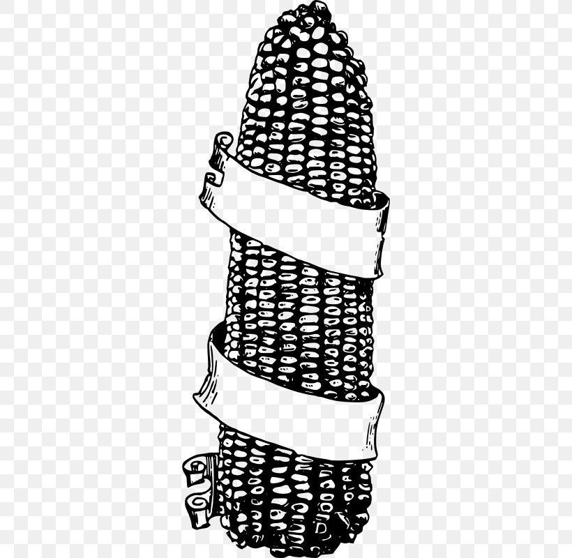 Corn On The Cob Grits Maize Corn Kernel Clip Art, PNG, 298x800px, Corn On The Cob, Black And White, Clothing, Corn Kernel, Food Download Free