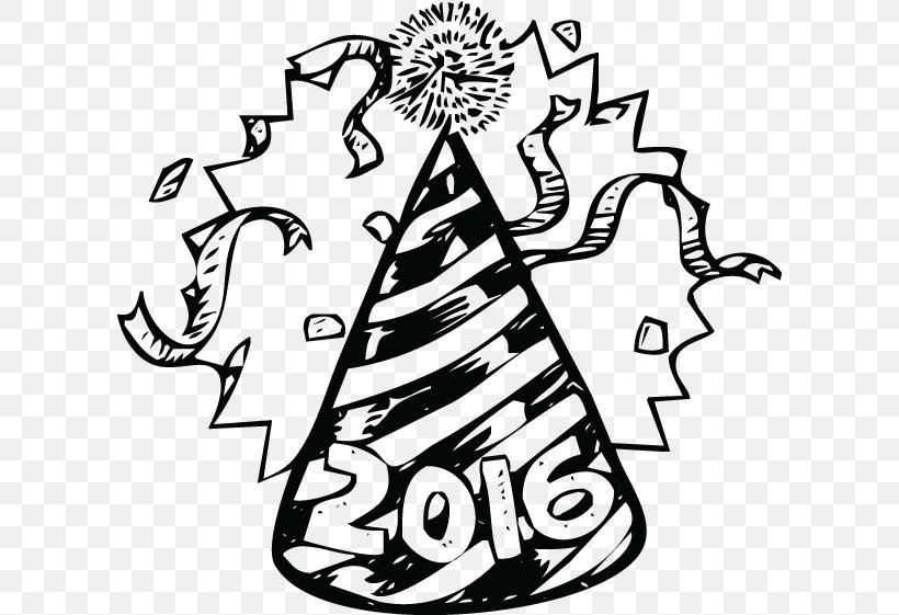 New Year's Eve New Year's Day Drawing Clip Art, PNG, 606x561px, New Year, Art, Artwork, Black And White, Chinese New Year Download Free