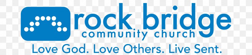 Rock Bridge Community Church Bridge Church Logo Missional Living, PNG, 2560x562px, Church, Area, Blue, Brand, Bridge Church Download Free