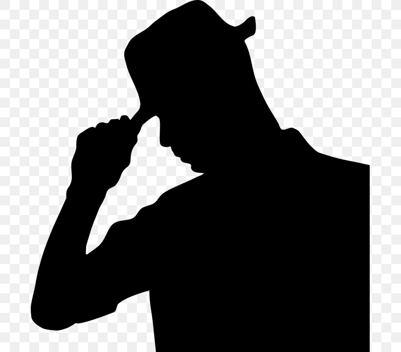 Silhouette Hat Clip Art, PNG, 693x720px, Silhouette, Black, Black And White, Drawing, Fedora Download Free