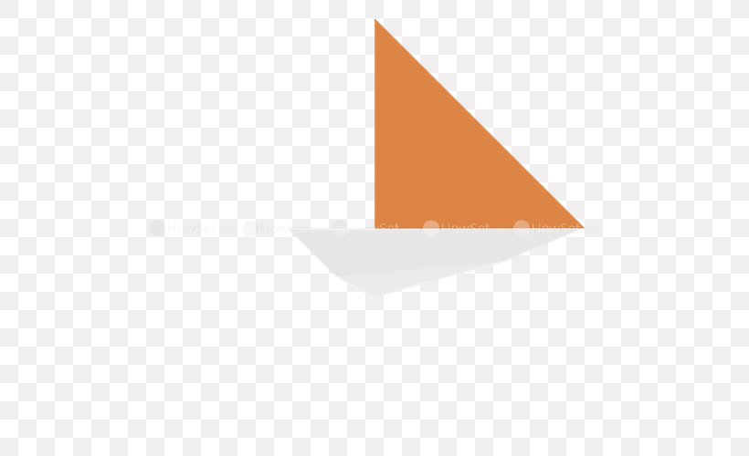 Paper Triangle Graphics Origami, PNG, 500x500px, Paper, Boat, Orange, Origami, Triangle Download Free