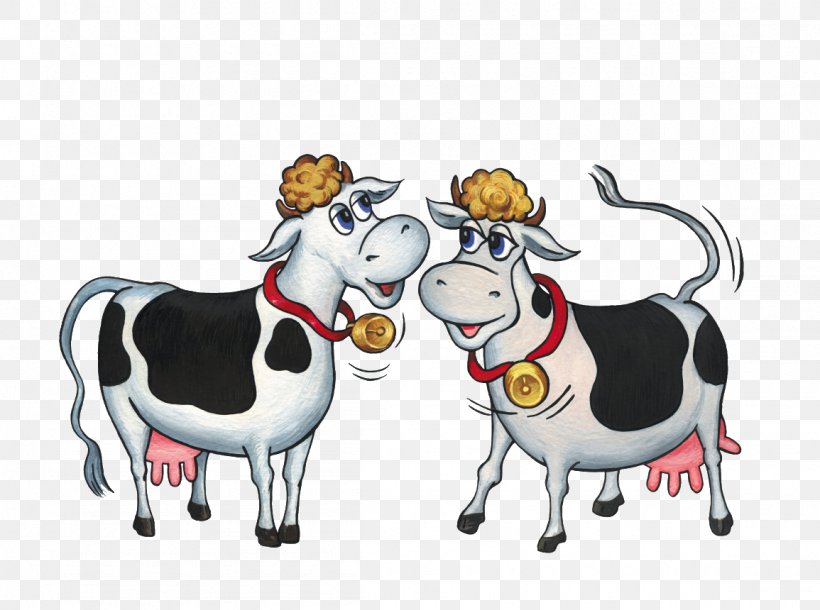 two cows clipart