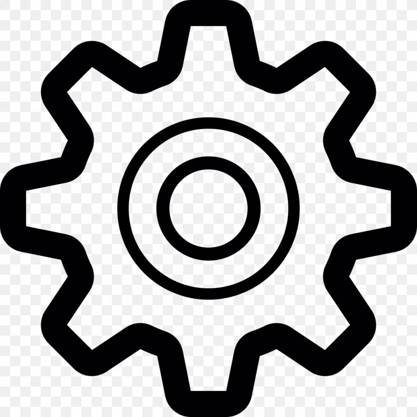 Gear Flat Design, PNG, 1024x1024px, Gear, Area, Avatar, Black And White, Flat Design Download Free