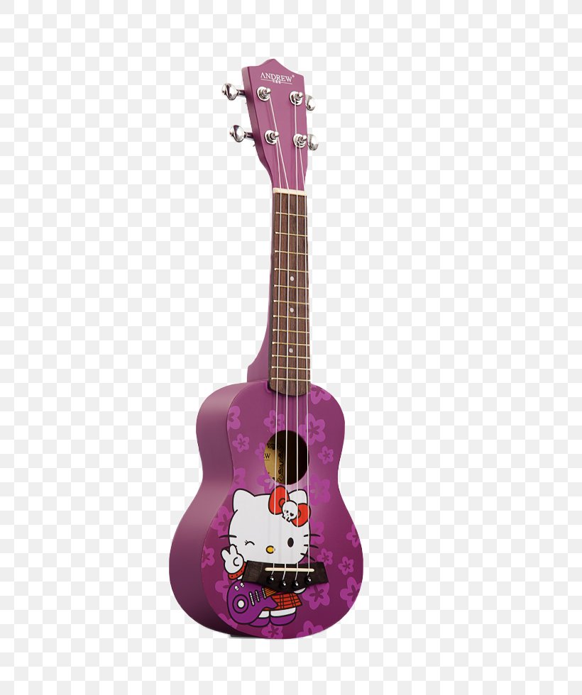 Hello Kitty Stratocaster Acoustic Guitar Ukulele, PNG, 768x980px, Watercolor, Cartoon, Flower, Frame, Heart Download Free