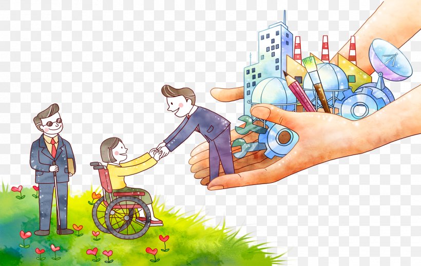 Disability China Disabled Persons Federation U4e2du534eu4ebau6c11u5171u548cu56fdu6b8bu75beu4eba Cartoon Illustration, PNG, 1961x1240px, Disability, Accessibility, Art, Cartoon, Child Download Free