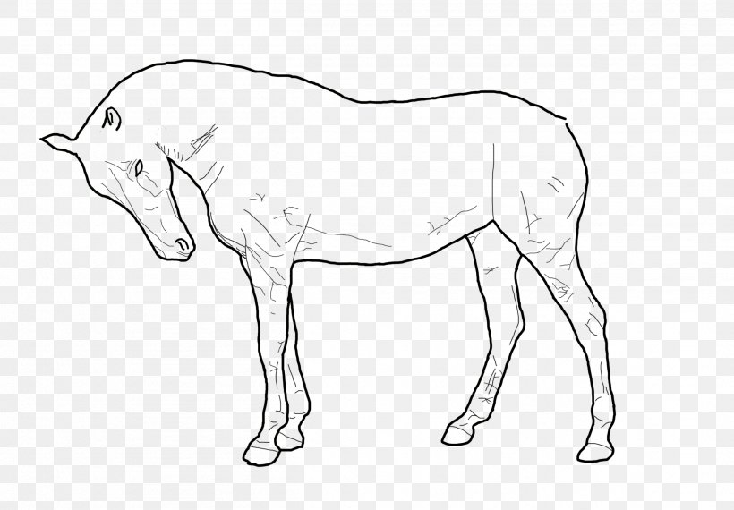 Mule Standing Horse Line Art Pony, PNG, 2514x1748px, Mule, Animal Figure, Arm, Artwork, Black And White Download Free
