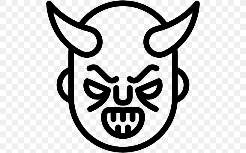 Devil Smiley Demon Emoticon, PNG, 512x512px, Devil, Avatar, Black And White, Demon, Emoticon Download Free