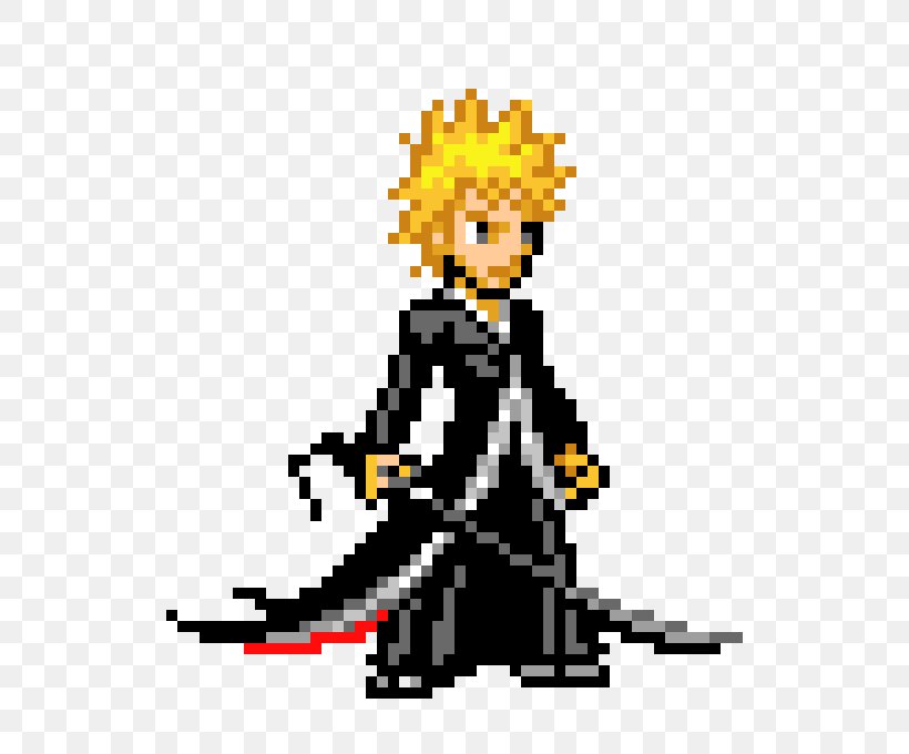 Ichigo Kurosaki Rukia Kuchiki Zangetsu Bleach Pixel Art, PNG, 680x680px, Watercolor, Cartoon, Flower, Frame, Heart Download Free