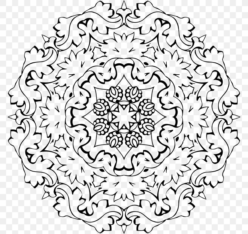 Line Art Visual Arts Ornament Clip Art, PNG, 772x772px, Line Art, Area, Art, Black, Black And White Download Free