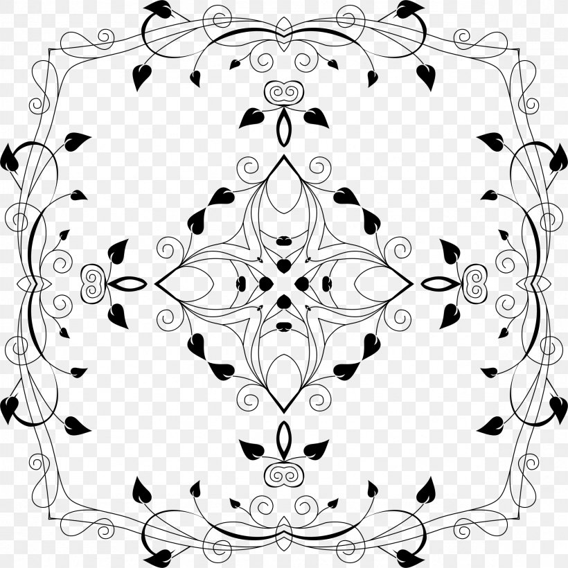 Line Point White Symmetry Clip Art, PNG, 2358x2358px, Point, Area, Black, Black And White, Flora Download Free