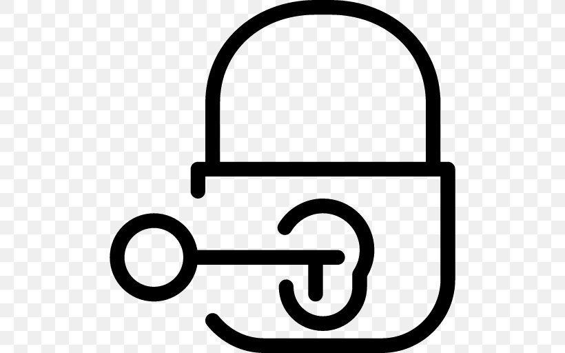Padlock Key Security Pin Tumbler Lock, PNG, 512x512px, Lock, Area, Black And White, Door, Electronic Lock Download Free