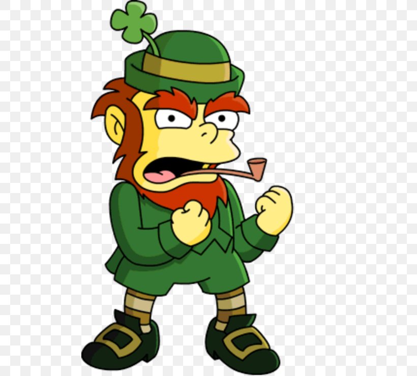 The Simpsons Tapped Out Homer Simpson T Shirt Leprechaun Saint Patricks Day Png 500x740px 6420