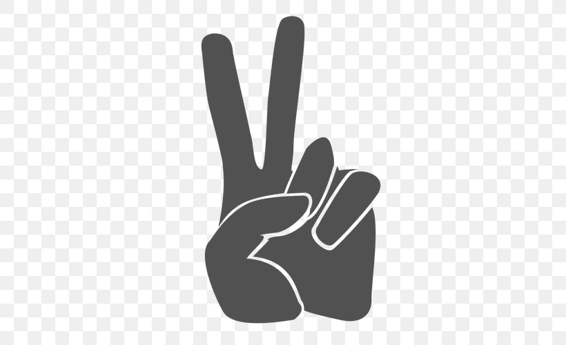 V Sign Vector Graphics Image Sign Language, PNG, 500x500px, V Sign, Black And White, Finger, Gesture, Hand Download Free