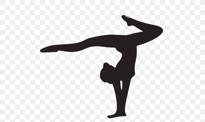 Gymnastics Silhouette Drawing Wall Decal Clip Art, PNG, 517x490px, Gymnastics, Arm, Backbend, Balance, Balance Beam Download Free