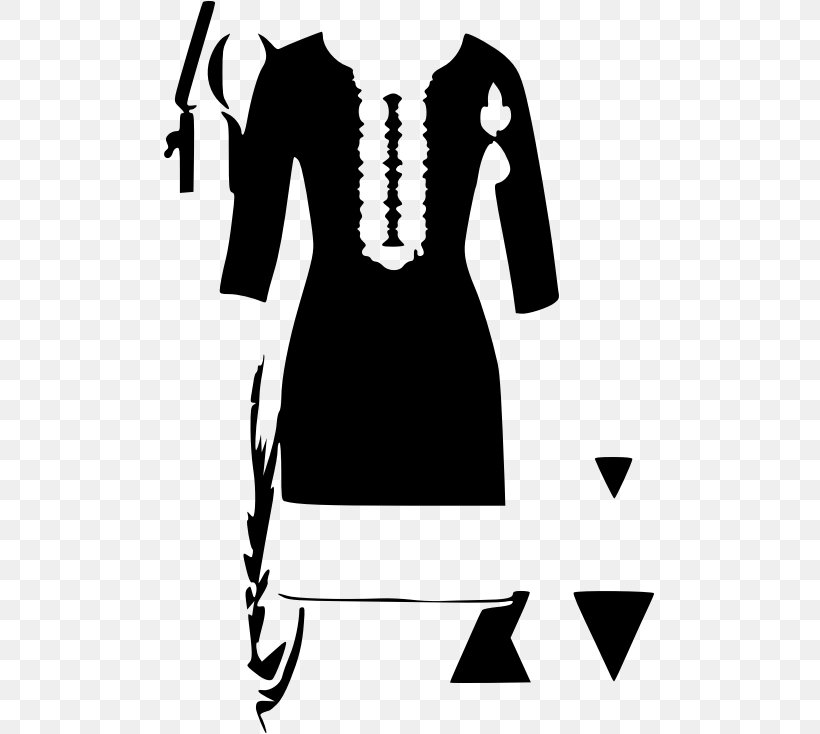 Shalwar Kameez Churidar Patiala Salwar Clip Art, PNG, 491x734px, Shalwar Kameez, Black, Black And White, Churidar, Clothing Download Free
