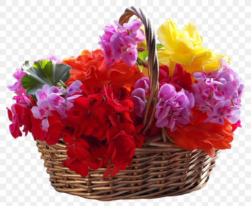 Flower Bouquet Basket Cut Flowers Garden, PNG, 877x720px, Flower, Artificial Flower, Basket, Cut Flowers, Floral Design Download Free