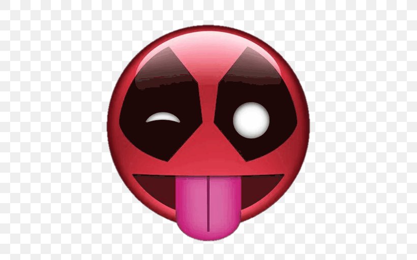 Deadpool Emoji Marvel Comics YouTube Film, PNG, 512x512px, Deadpool, Comics, Emoji, Film, Humour Download Free