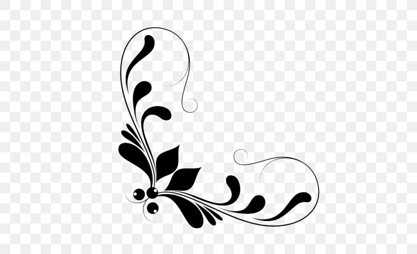 Decorative Corners Decorative Arts Floral Ornament Clip Art, PNG, 500x500px, Decorative Corners, Art, Artwork, Black, Black And White Download Free