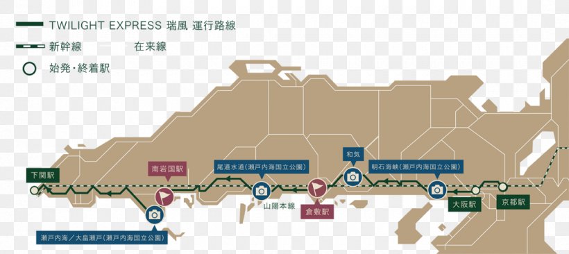 Ōsaka Station Kyōto Station Higashihama Station Tottori Station San'yō Main Line, PNG, 1080x483px, Train, Area, Kyoto, Land Lot, Map Download Free
