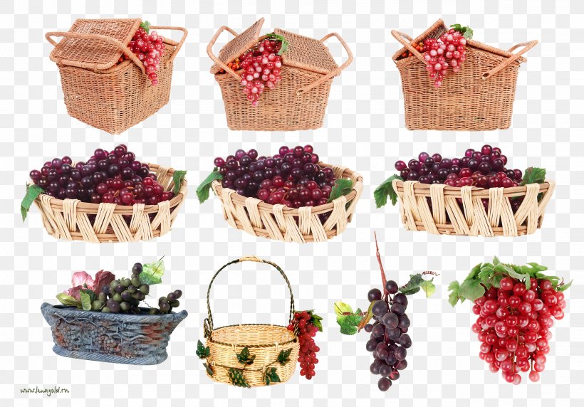 Fruit Basket Grapevines Clip Art, PNG, 2532x1768px, Fruit, Basket, Berry, Flowerpot, Food Download Free