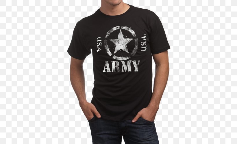 T-shirt United States Hoodie Sleeve, PNG, 500x500px, Tshirt, Black, Brand, Clothing, Collar Download Free