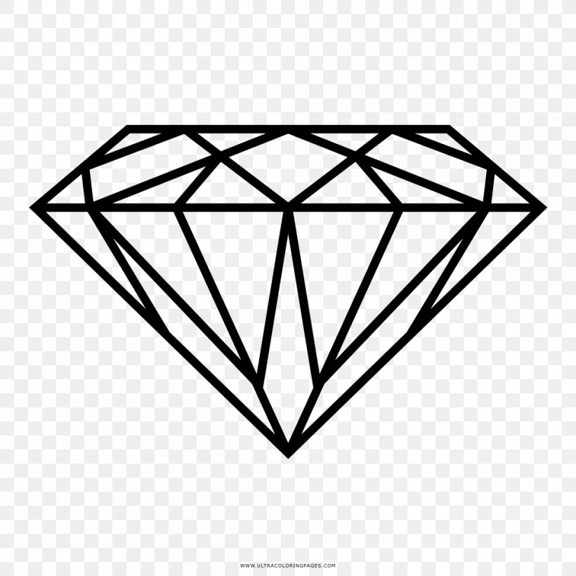 Drawing Diamond Carat Jewellery, PNG, 1000x1000px, Drawing, Area, Black, Black And White, Carat Download Free