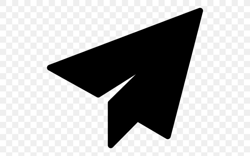 Paper Airplane Avion, PNG, 512x512px, Flight, Black, Blackandwhite, Cold Weapon, Logo Download Free