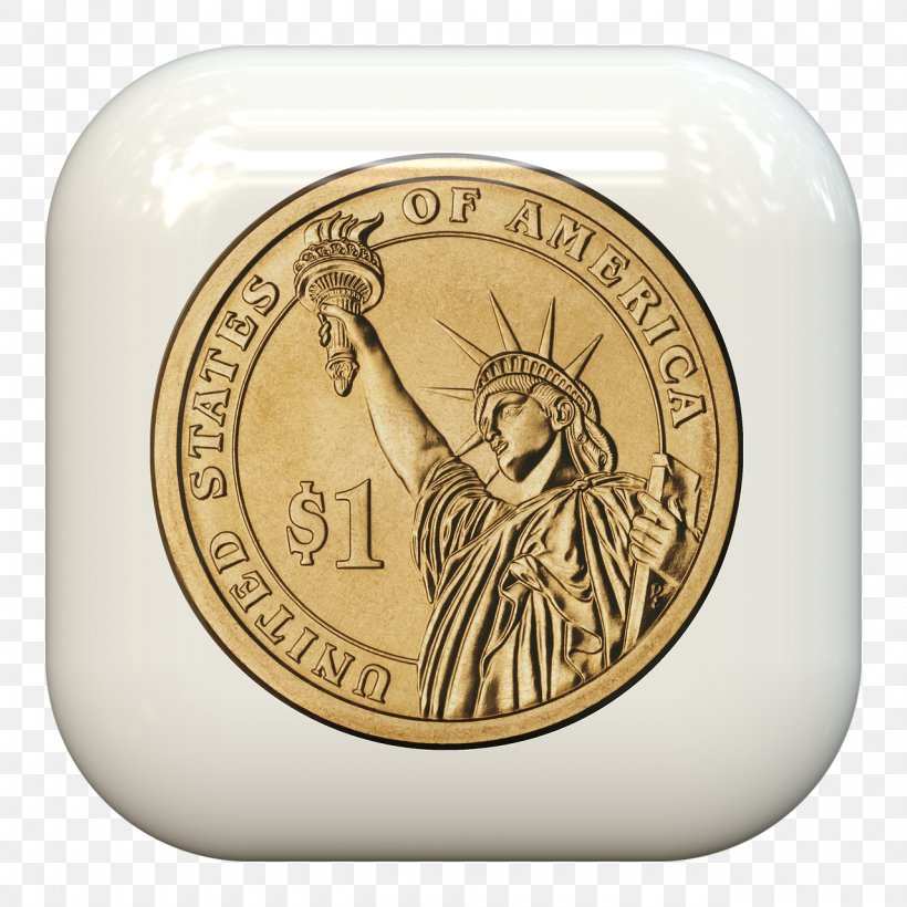 United States Dollar Dollar Coin Presidential $1 Coin Program, PNG, 1280x1280px, United States, Coin, Currency, Dollar Coin, Gold Download Free