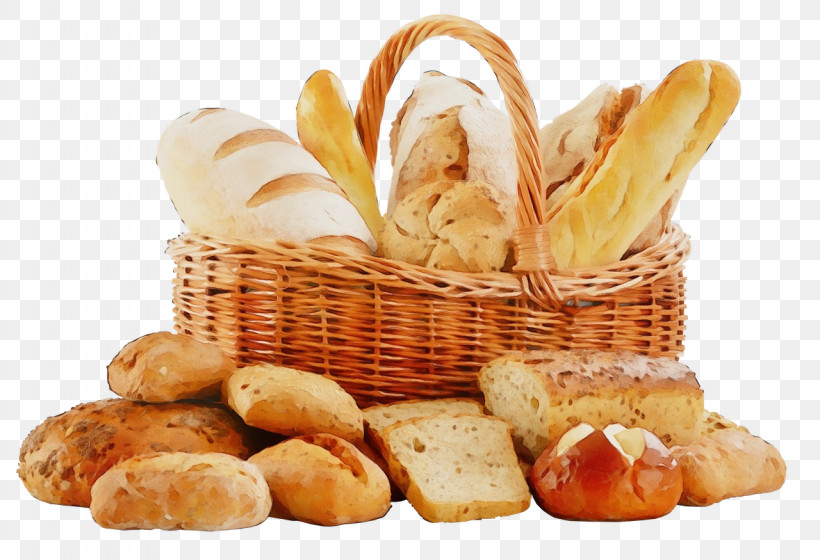 Food Bread Basket Ingredient Junk Food, PNG, 1280x875px, Watercolor, Baguette, Baked Goods, Basket, Bread Download Free