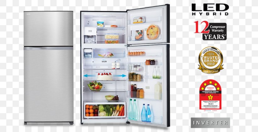 Refrigerator Toshiba Home Appliance Ice Makers Freezers, PNG, 800x420px, Refrigerator, Cold, Door, Electrolux, Freezers Download Free