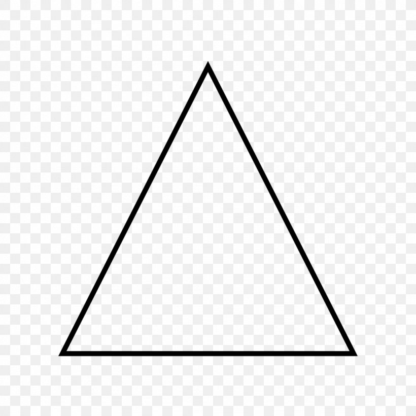 Equilateral Triangle Geometry Shape Clip Art, PNG, 1024x1024px, Triangle, Area, Black, Black And White, Equilateral Triangle Download Free