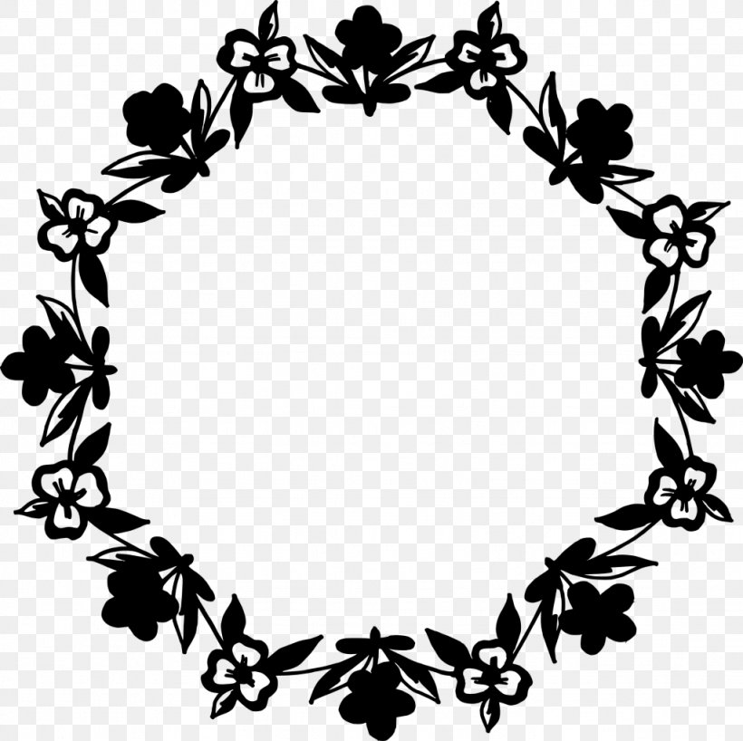 Flower Circle Clip Art, PNG, 1024x1022px, Flower, Bakelite, Black And White, Branch, Flora Download Free