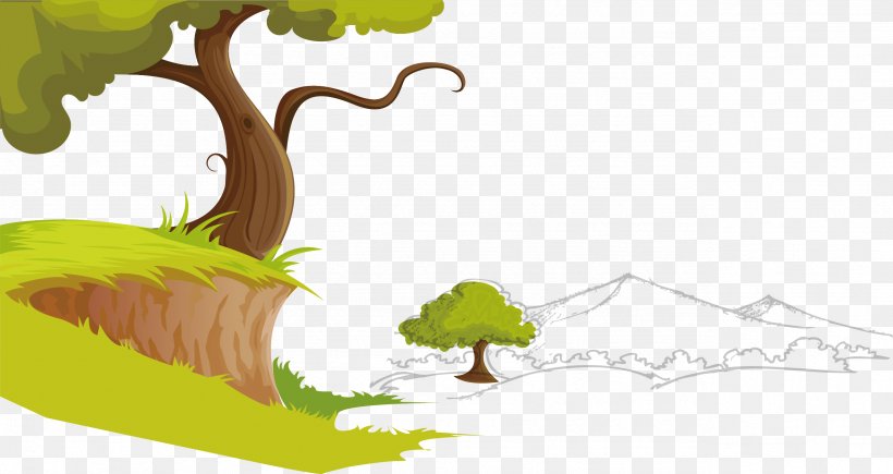 Poster Tree, PNG, 2564x1362px, Poster, Branch, Cartoon, Designer, Fauna Download Free