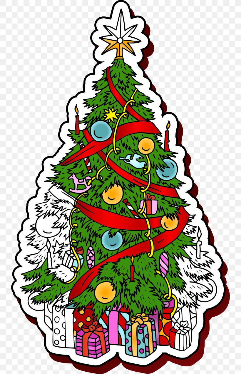 Christmas Tree Illustration, PNG, 744x1272px, Christmas Tree, Art, Christmas, Christmas Decoration, Christmas Ornament Download Free