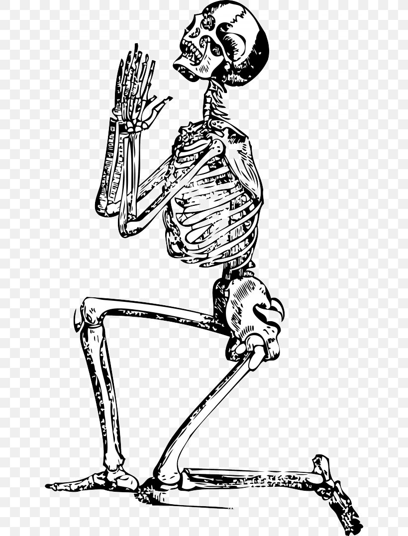 Human Skeleton Prayer Clip Art, PNG, 640x1078px, Human Skeleton, Area, Arm, Art, Artwork Download Free