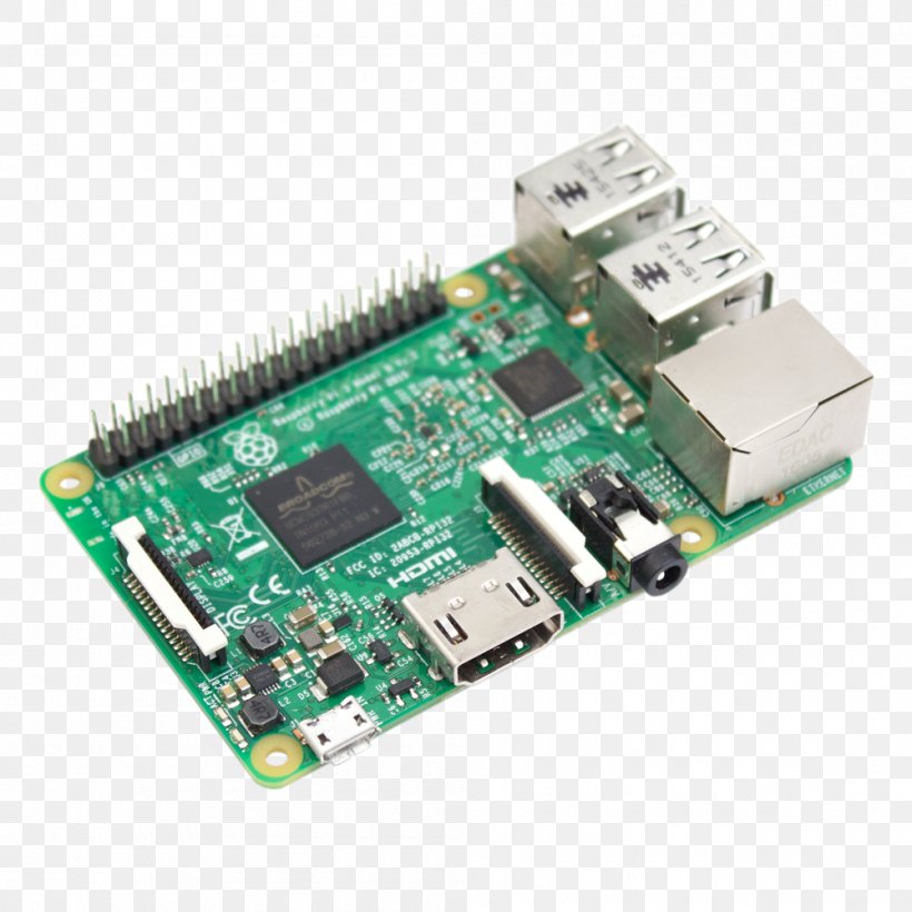 Raspberry Pi 3 Single-board Computer VideoCore, PNG, 1000x1000px, Raspberry Pi, Adafruit Industries, Arduino, Broadcom Corporation, Circuit Component Download Free