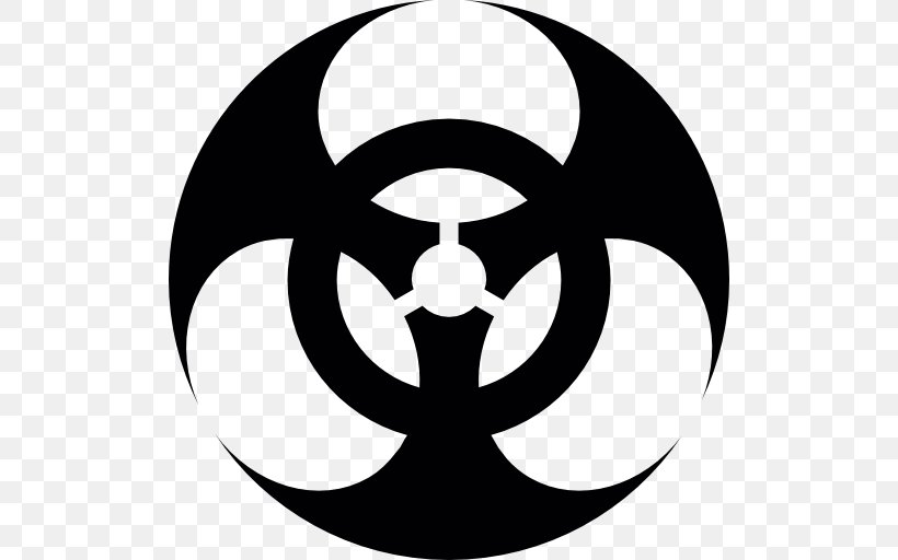 Biological Hazard Hazard Symbol Sign, PNG, 512x512px, Biological Hazard, Biology, Black And White, Contamination, Dangerous Goods Download Free
