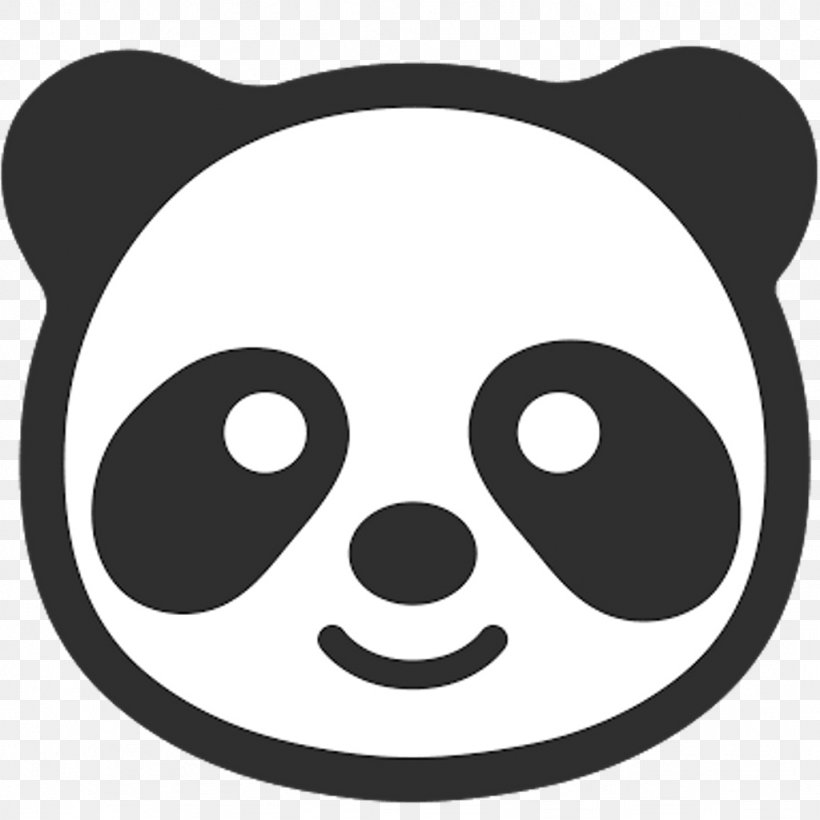Giant Panda Emoji Coloring Book Drawing Sticker, PNG, 1024x1024px, Giant Panda, Android Kitkat, Black, Black And White, Child Download Free