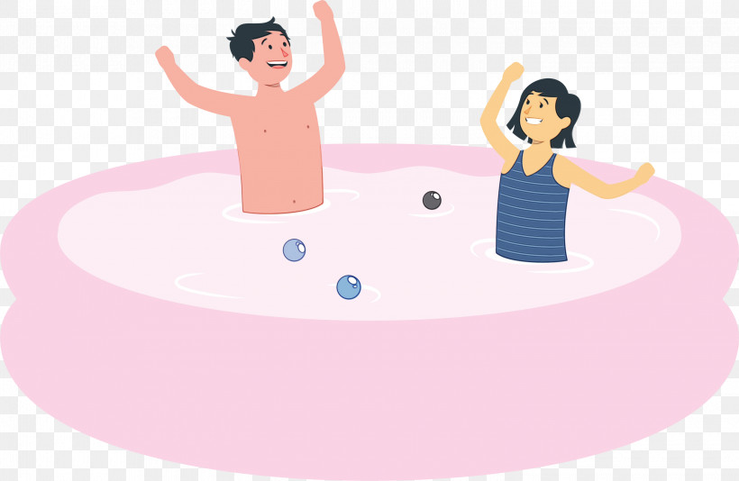 Pink M Meter Behavior Table Human, PNG, 3000x1957px, Children Playing In The Pool, Behavior, Human, Meter, Paint Download Free