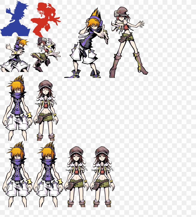 The World Ends With You Kingdom Hearts 3D: Dream Drop Distance Sprite Riku, PNG, 2784x3088px, World Ends With You, Action Figure, Art, Cartoon, Character Download Free